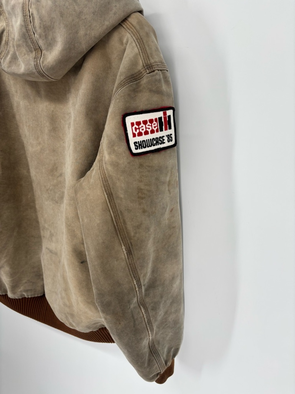 Vintage Carhartt J140 Quilted Flannel Lined Jacket Distressed Custom VTG Patches - Picture 8 of 16